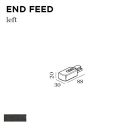 WEVER & DUCRE - END FEED LEFT 30x88x20mm noir - 90014019