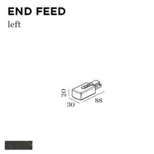 WEVER & DUCRE - END FEED LEFT 30x88x20mm noir - 90014019