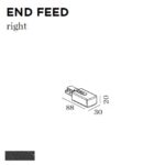 WEVER & DUCRE - END FEET RIGHT 30x20x88mm noir - 90014021