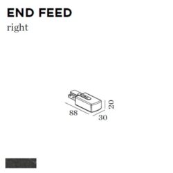 WEVER & DUCRE - END FEET RIGHT 30x20x88mm noir - 90014021