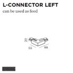 WEVER & DUCRE - L-CONNECTOR LEFT 88x55x20mm noir - 90014025