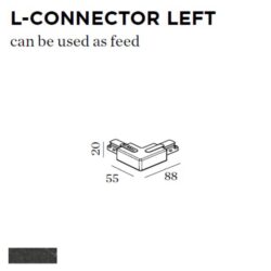 WEVER & DUCRE - L-CONNECTOR LEFT 88x55x20mm noir - 90014025