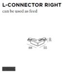 WEVER & DUCRE - L-CONNECTOR RIGHT 88x55x20mm noir - 90014027