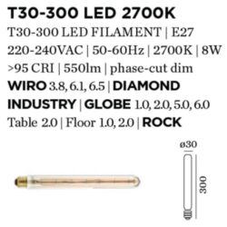 WEVER & DUCRE - LAMP T30-300LED 2700K DIM GOLD 6W - 9003E135