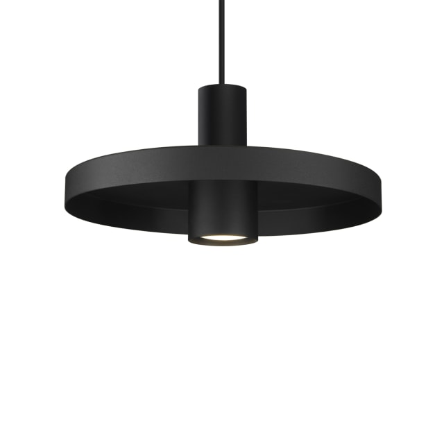 WEVER & DUCRE ODREY Suspension plafond noir mat Suspension plafond noir mat avec diffuseur cylindrique central et source GU10 PAR16