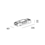 WEVER & DUCRE - POWER SUPPLY 500mA 20W DALI 3-40V PUSH DIM DRIVER IP20 220-240VAC PRESET DIP - W90244604-01