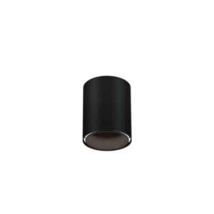 Spot plafond LED noir mat cylindrique dimmable 3000K 8W