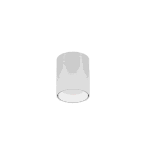 Plafonnier LED cylindrique blanc mat en saillie 3000K avec diffuseur circulaire inférieur
