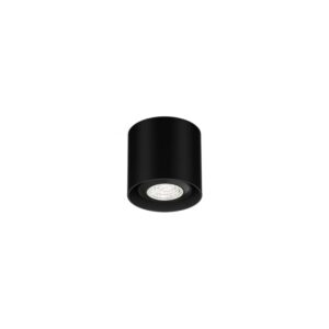 Plafonnier en saillie noir cylindrique pour ampoule PAR16