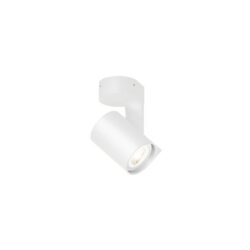 Détails visibles de Spot de plafond orientable GU10 blanc texturé pour Spots en saillie
