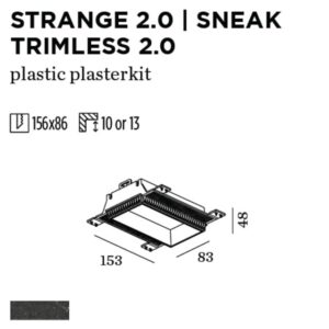 Kit d encastrement plâtre 156x86 mm pour boîtes 10 ou 13