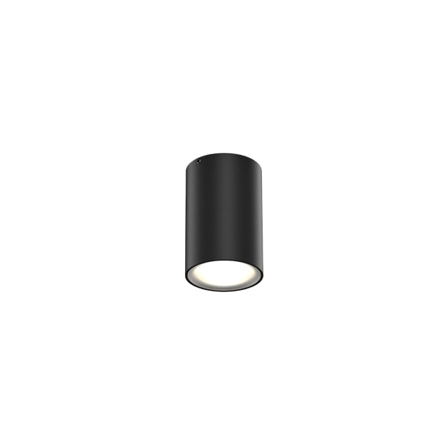 Plafonnier LED rond 6W TRAM 1.0 WEVER & DUCRE Plafonnier LED cylindrique noir 6W suspendu, finition ronde, éclairage technique de chantier
