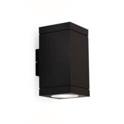 Détails visibles de Applique murale extérieure GU10 noir up/down carré pour Appliques extérieures