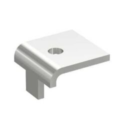 Étrier de plafond en acier galvanisé avec trou central et patte de fixation
