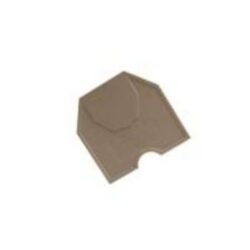 Flasque de barrette pour rail DIN gris, configuration visible