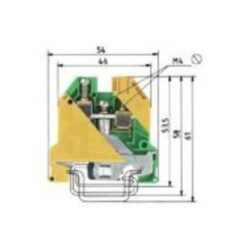 WIELAND - Grond barrette DIN rail+bornes à visser :montage TS 35/32