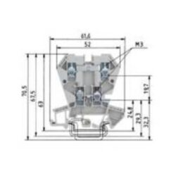 WIELAND - Multi-tier barrette+bornes à visser pour montage sur TS 35/32