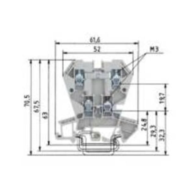 WIELAND - Multi-tier barrette+bornes à visser pour montage sur TS 35/32 WIELAND - Multi-tier barrette+bornes à visser pour montage sur TS 35/32