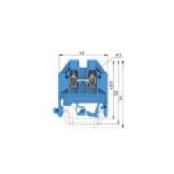 WIELAND - Passage paroi DIN barrette+bornes à visser: montage TS 35/32