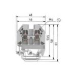 WIELAND - Passage paroi DIN barrette+bornes à visser: montage TS 35/32