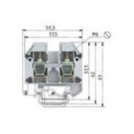 WIELAND - Passage paroi DIN barrette+bornes à visser:montage TS 35/32