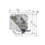 WIELAND - Passage paroi DIN barrette+bornes à visser:montage TS 35/32