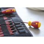 Jeu de tournevis isolés slimVario avec embouts et trousse de rangement