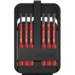 Coffret noir d’embouts Torx isolés slimBit electric avec manches rouges et pointes métalliques