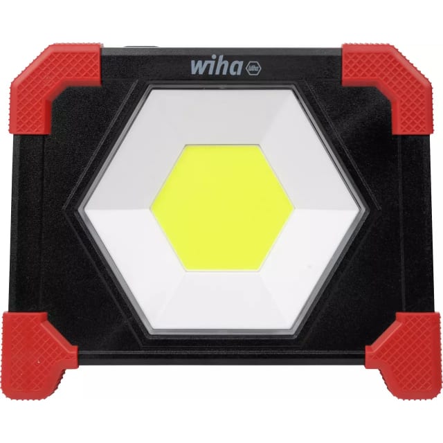 Projecteur rechargeable Wiha 30 W Projecteur rechargeable 30 W 3000 lm noir et rouge avec centre hexagonal lumineux