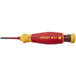 Wiha - Screwdriver with bit magazine PocketMax electricmixed with 4 slimBits - 45296