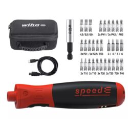 Wiha - Tournevis électrique speedE® PocketDrive avec boîte d'embouts et sacoche - 45791
