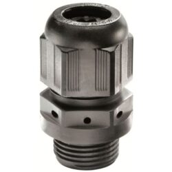 Presse étoupe respirant M16 IP68 en polyamide noir avec filetage mâle et corps hexagonal