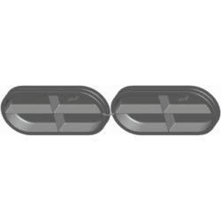 ZEHNDER - ComfoFlat - Double couvercle CK300 - fermeture caisson de distribution Flat 51 - 990322024