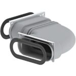ZEHNDER - ComfoTube flat 51 - Coude horizontal 90° - RLC (avec joints d'étanchéité) - 990322201
