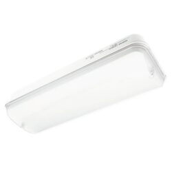 Bloc de secours LED étanche 390 lm 1h IP65 blanc, montage Pose murale/au plafond
