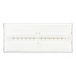 Bloc de secours LED blanc rectangulaire IP44 autotest 795 lm 1 h