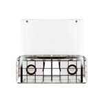 Bloc de secours LED blanc IP65 avec grille de protection et autotest