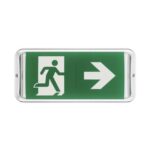 Pictogramme évacuation universel homme flèche droite en boîtier IP66