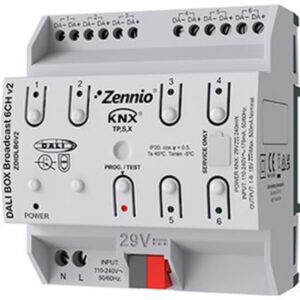 Zennio - DALIBOX Broadcast 6CH v2 - Passerelle KNX DALI Broadcast avec 6 canneaux - ZEZDIDLB6V2