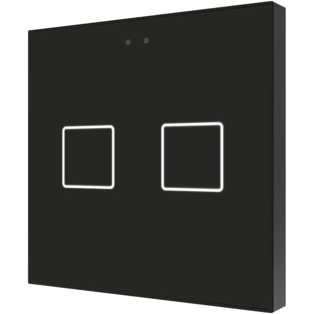 Zennio - Flat 2 v2 (Anthracite) - Interrupteur tactile KNX 2P avec capteur de température - ZEZVIF2V2A Zennio - Flat 2 v2 (Anthracite) - Interrupteur tactile KNX 2P avec capteur de température - ZEZVIF2V2A