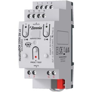 Zennio - HeatingBOX 230V 2X v2 - Actionneur de chauffage KNX 230V 2P - ZEZCL2H230V2
