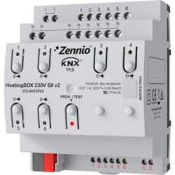 Zennio - HeatingBOX 230V 6X v2 - Actionneur de chauffage KNX 230V 6P - ZEZCL6H230V2