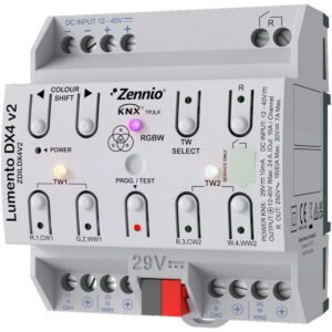 Zennio - Lumento DX4 v2 - Contrôleur LED KNX avec tension constante 4P - ZEZDILDX4V2