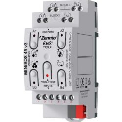 Détails visibles de Actionneur KNX multifonction 4 sorties 5 entrées pour Modules modulaires DIN