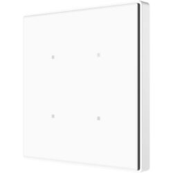 Zennio - Square TMD 4 (Blanc) - Interrupteur tactile KNX 4P avec capteur de température - ZEZVI-SQTMD4-W