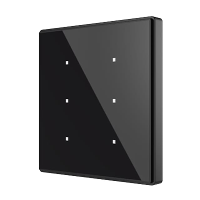 Zennio - Square TMD 6 (Anthracite) - Interrupteur tactile KNX 6P avec température - ZEZVI-SQTMD6-A Zennio - Square TMD 6 (Anthracite) - Interrupteur tactile KNX 6P avec température - ZEZVI-SQTMD6-A