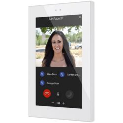 Écran tactile KNX 5 pouces blanc, configuration visible