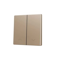 Zennio - ZS55 Touche double (bas) bouton poussoir KNX Soft - Icône volet (Champagne) - ZEZS55CSOFT22SHC