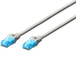 Câble réseau RJ45 Cat 5e U/UTP gris 1 m, configuration visible