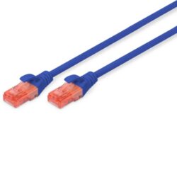Câble patch RJ45 Cat 6 U/UTP LSZH 1 m bleu, configuration visible